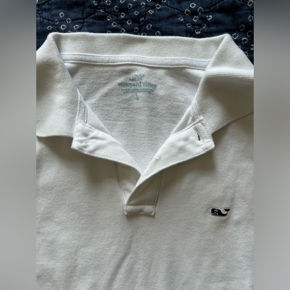 White Vineyard Vines, Boys' Heritage Pique Polo, Size L (16), 100% cotton
